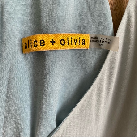 Alice + Olivia Fierra Y Back Tank Dress Small Blue - Picture 4 of 5